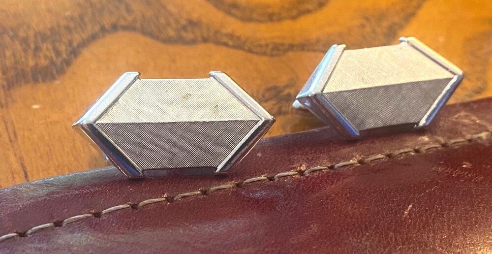 VTG Swank Silver Tone Cufflinks